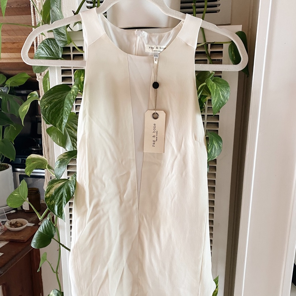 Rag & Bone cream sleeveless top XXS